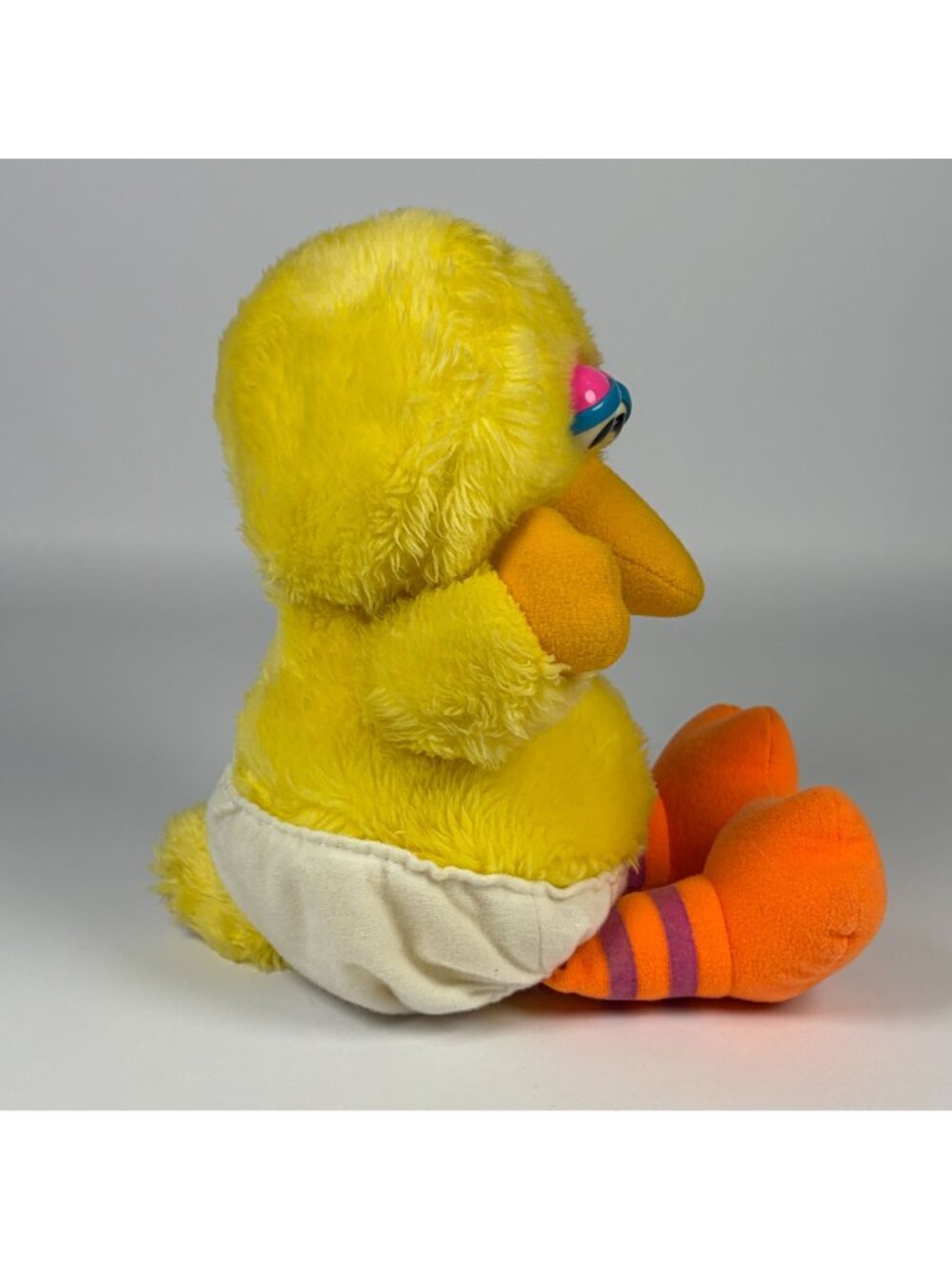 Vintage Hasbro Softies Baby Big Bird Plush Sesame Street Toy Yellow 11" - Picture 4 of 9
